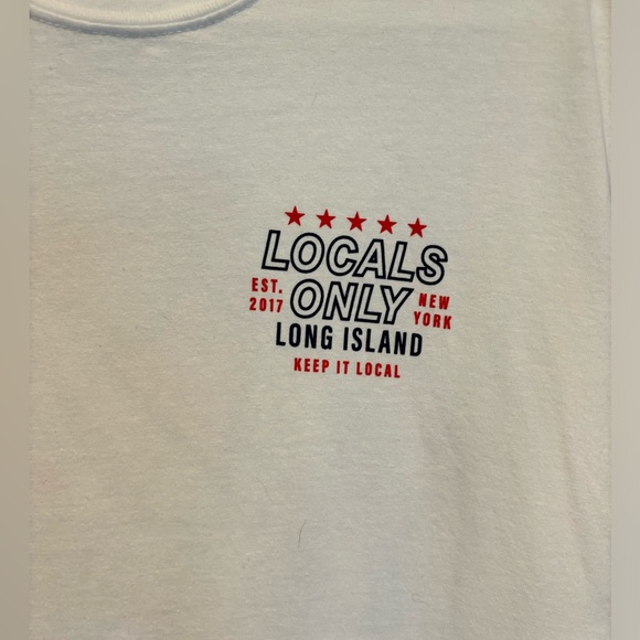 Local's Only Unisex Short Sleeve Tshirt - Size Large white NWT - Picture 6 of 10
